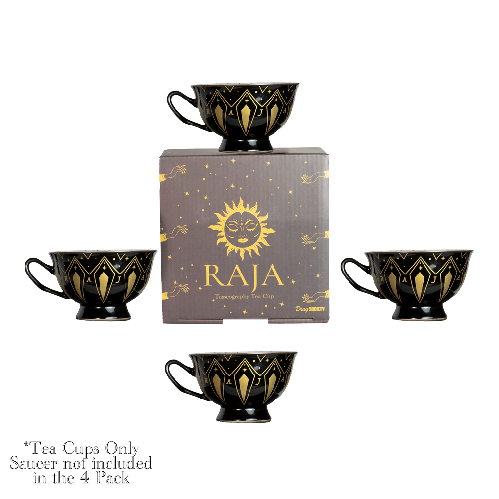 Raja Tasseography Tea Cup 4 Pack - Tea Cups Only