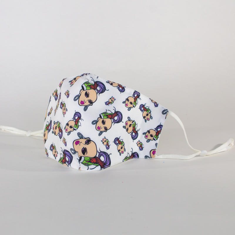 Ongina's Classic Print Mask - Side View